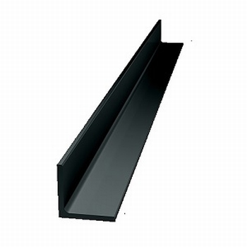 Afwerkprofiel aluminium mat zwart structuur - 200cm - J6