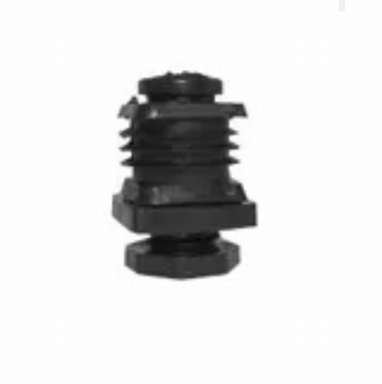 Insteekdop rechthoek 50x30mm zwart - 15mm verstelbaar