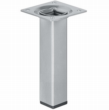 Meubelpoot 24x24mm - hoogte 350mm - zilverkleurig