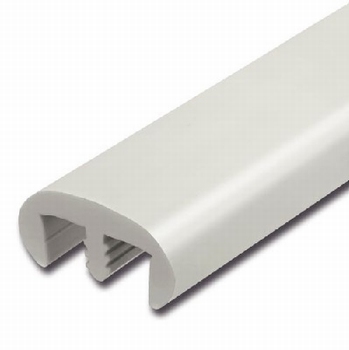Afwerkrand Classic met veer 28x13mm - wit - rol 15meter