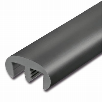 Afwerkrand Classic met veer 28x13mm - zwart - rol 15meter
