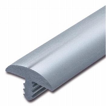 Afwerkband halfrond metallic middelgrijs 20x4mm