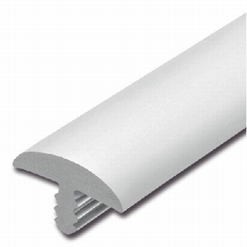 Afwerkband halfrond wit 20x4mm