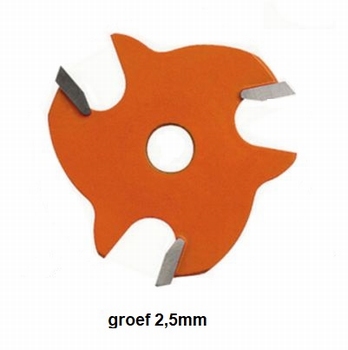 Schijffrees groef 2,5mm