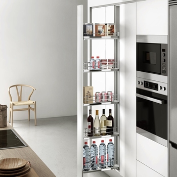 Apothekerskast - h: 185cm b: 20cm - inclusief 5 plateaus