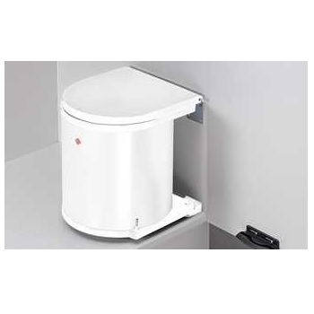 Inbouwafvalemmer - wit/wit - 11l - 340x285x405mm