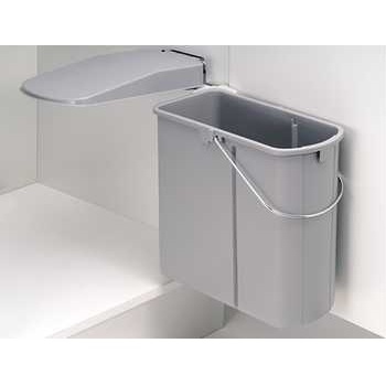 Inbouwafvalemmer - wit - 19l - 410x210x470mm