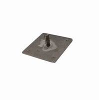 RVS besvestingingsplaat 80x80x3mm met bout - RVS 304