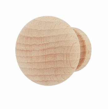 Meubelknop beukenhout - diameter 33mm