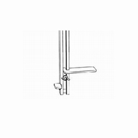 Rail 200cm met 2 aanslagen