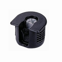 Verbinder kunststof zwart - voor boor 20mm