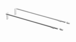 Zijreling voor een houten lade - lengte 35 cm - wit<br />Per paar Zijreling voor een houten lade - lengte 35 cm - wit<br />Per paar