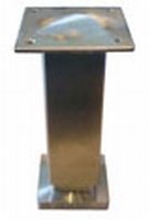 Meubelpoot RVS 35x35mm - lengte 190mm<br />per stuk Meubelpoot RVS 35x35mm - lengte 190mm<br />per stuk