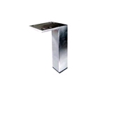 RVS meubelpoot 25x25mm - hoogte 400mm<br />per stuk RVS meubelpoot 25x25mm - hoogte 400mm<br />per stuk