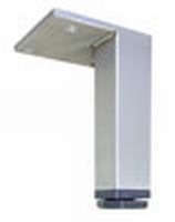 RVS meubelpoot 25x25mm - lengte 160mm<br />per stuk RVS meubelpoot 25x25mm - lengte 160mm<br />per stuk