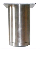 RVS meubelpoot diameter 60mm - hoogte 190mm<br />per stuk RVS meubelpoot diameter 60mm - hoogte 190mm<br />per stuk