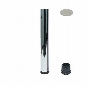 Stalen tafelpoot 60mm - glans verchroomd - hoogte 47cm /Glas<br />per stuk Stalen tafelpoot 60mm - glans verchroomd - hoogte 47cm /Glas<br />per stuk