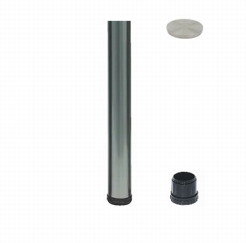 Stalen tafelpoot 60mm - RVS finish - hoogte 47cm /Glas<br />per stuk Stalen tafelpoot 60mm - RVS finish - hoogte 47cm /Glas<br />per stuk