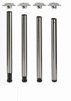 Tafelpoot 60mm - lengte 710mm - hoogglans verchroomd<br />per set (4) Tafelpoot 60mm - lengte 710mm - hoogglans verchroomd<br />per set (4)