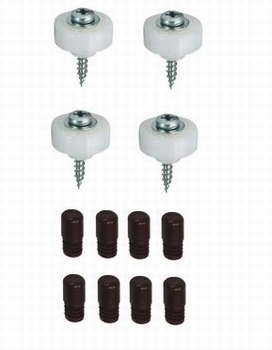 Set steunrollen tbv draai-schuifbeslag - horizontaal<br />Per set Set steunrollen tbv draai-schuifbeslag - horizontaal<br />Per set