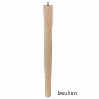 Beuken meubelpoot - konisch Ø34-25mm - lengte 150mm