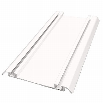 Onderrail aluminium wit - 420cm - RAL9010