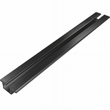 Rail voor boven en onder aluminium zwart - 300cm