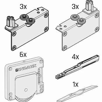 Set beslag voor 3 deuren - softclosing - 50kg per deur - J6