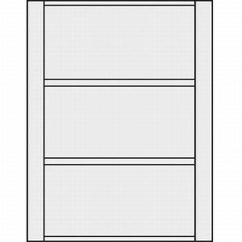 Dwarsprofiel montageset voor 2 deuren / 3delen - J6