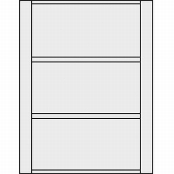 Dwarsprofiel montageset voor 2 deuren / 3delen - J6