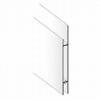 Deurprofiel hoog wit - 200cm - J6