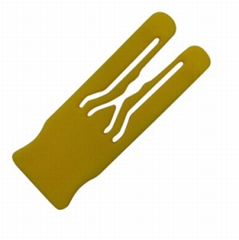 Afstandsplaatje kunststof geel 4mm dik - 70x25mm