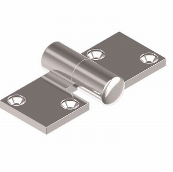 RVS scharnier A4 gepolijst 92x36x5mm - Rechts