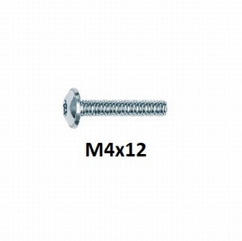 Boutje M4x12mm voor het vatzetten van de lade