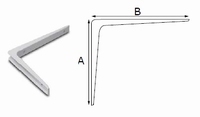 Plankdragers aluminium 150x100mm - wit gelakt