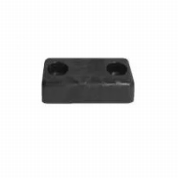 Meubelglijder zwart met boring - 45x28x5mm