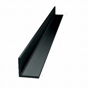 Afwerkprofiel aluminium mat zwart - 200cm - J6