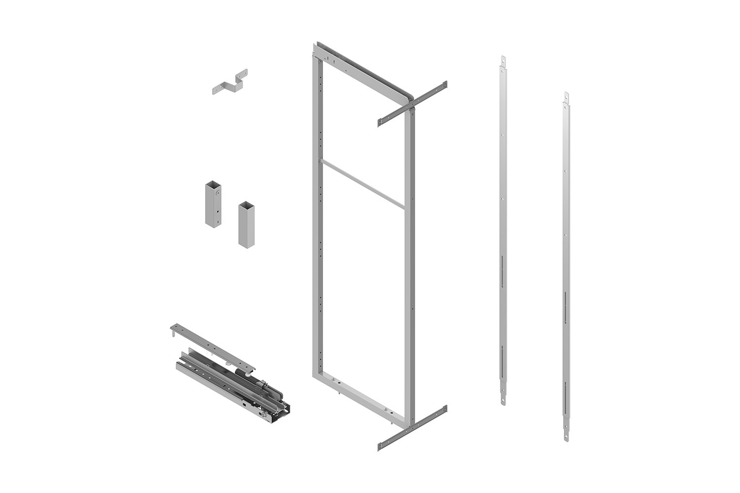 Apothekerskast - h: 190-230cm b: 30-35cm - zonder manden