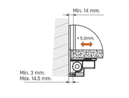 Kaststeun - atlas - inbouw: 3mm - verstelbaar H5,5/V6mm