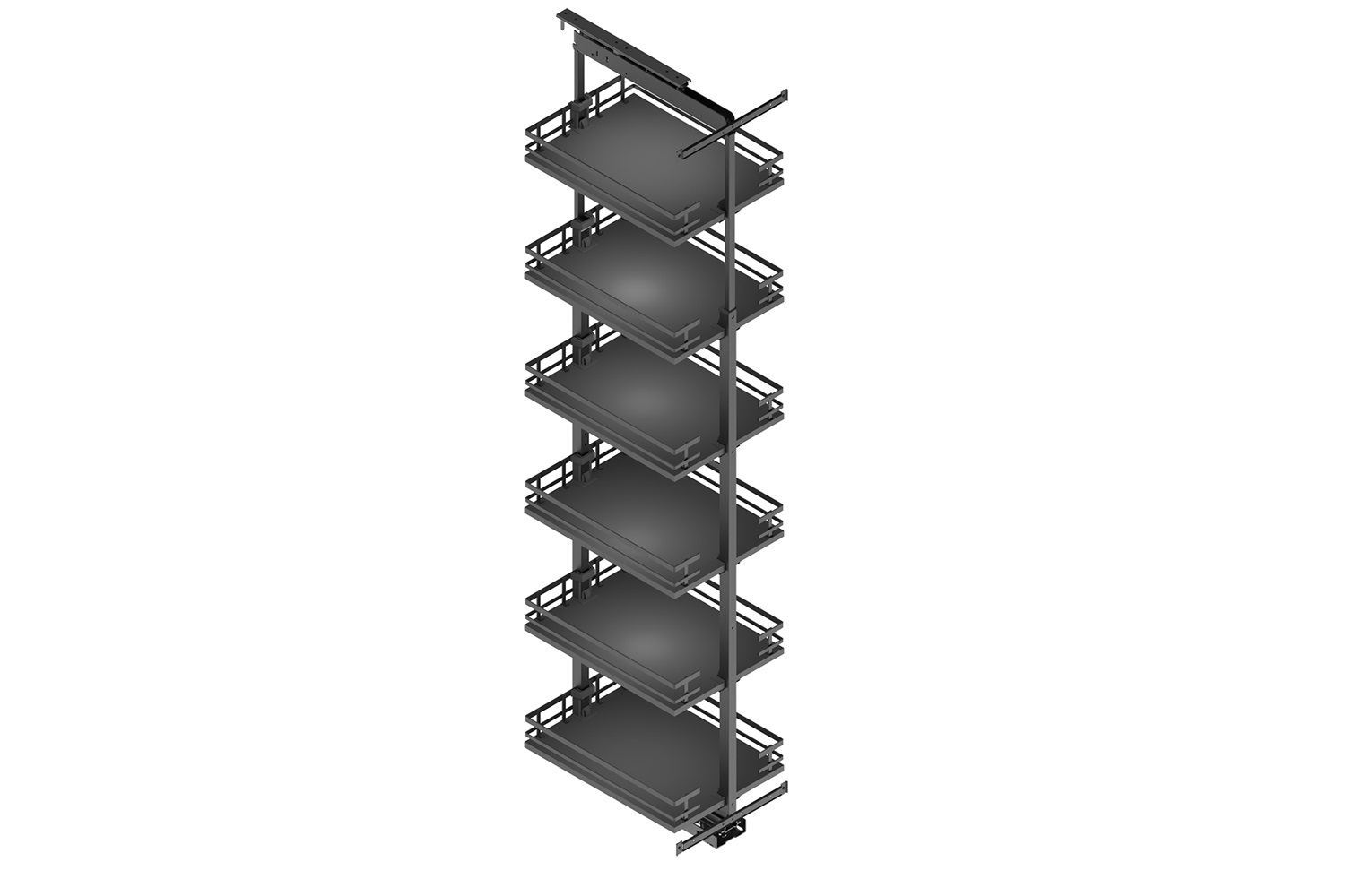 Apothekerskast - h: 190-230cm b: 40cm - 6 plateaus
