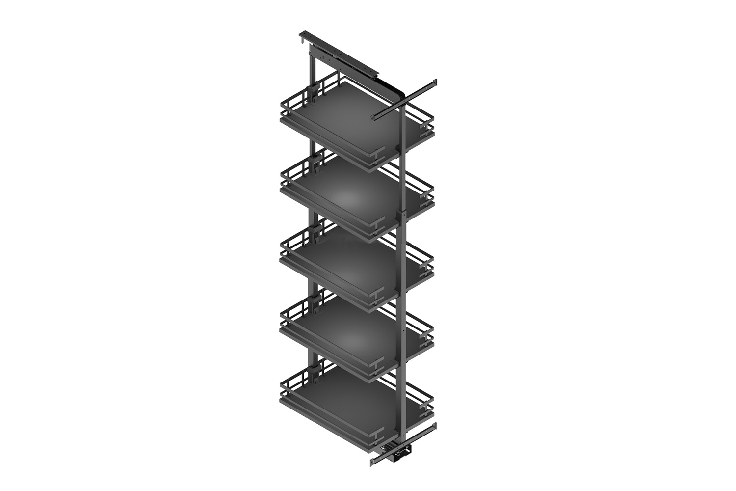 Apothekerskast - h: 160-200cm b: 60cm - 5 plateaus