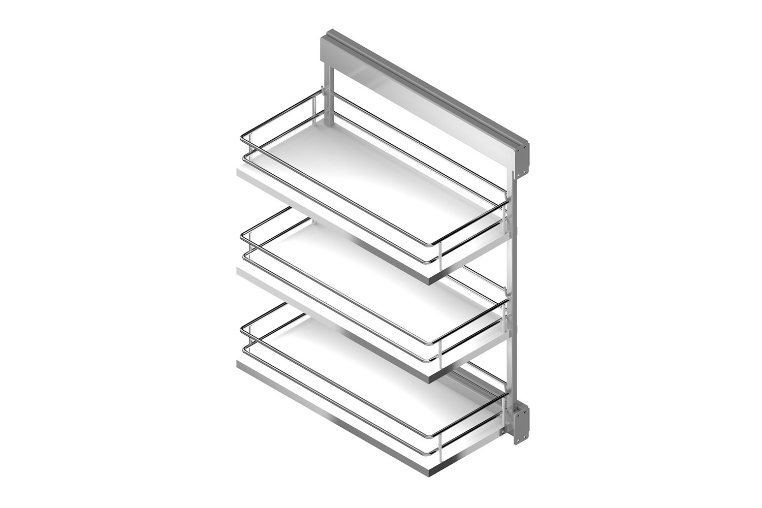 Apothekerskast laag - h:610 b:256 d:480 - 3 manden - links