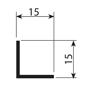 Afwerkprofiel deur aluminium wit- 200cm - RAL9010