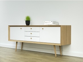 Beuken meubelpoot - konisch Ø34-25mm - lengte 150mm