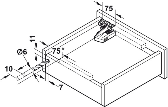 Blum Movento incl. push-to-open - 300mm - 40kg