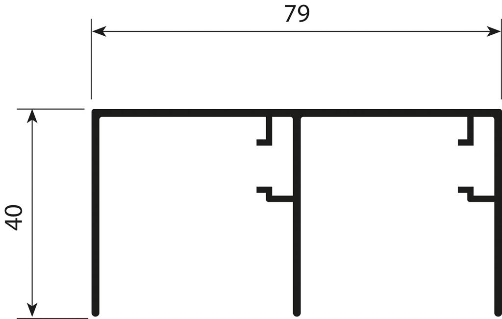 Bovenrail wit - 420cm - J6