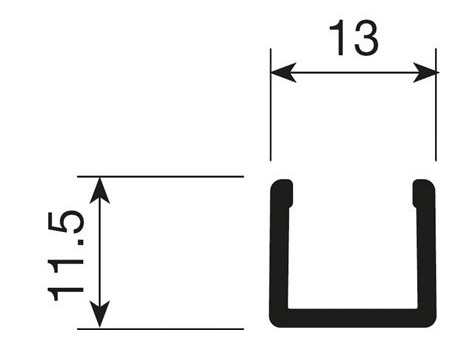 Deurprofiel laag aluminium mat zilver - 200cm - J6