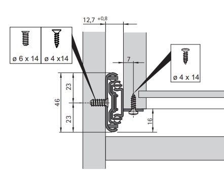 Kogelgeleider KA 4532 AM Push to open - 35kg - 30cm - OPL