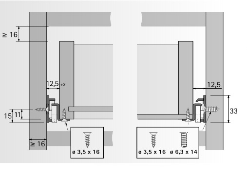 Ladegeleider 250mm - 30kg - wit