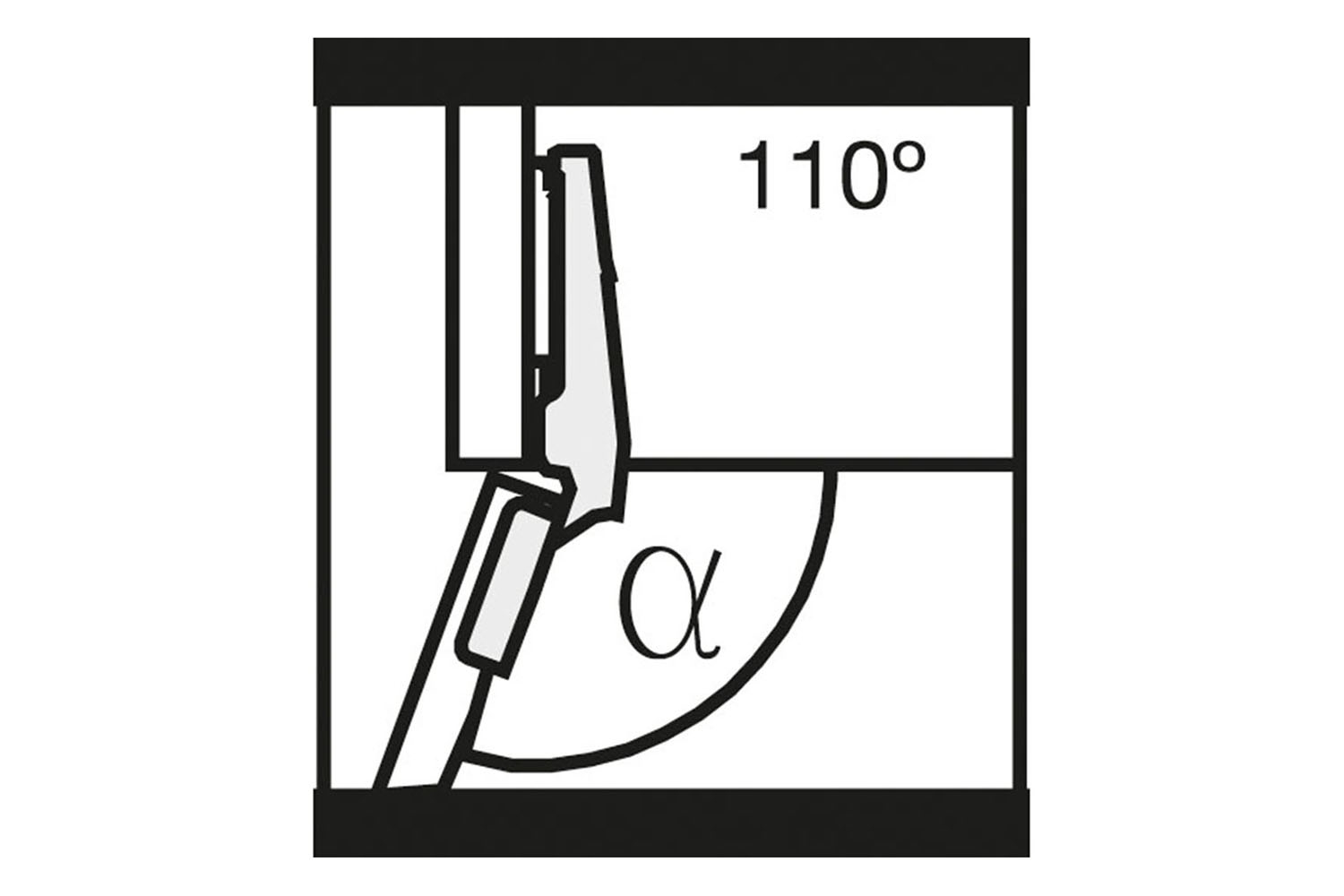 Mesuco 131x rapid - 110° - softclosing - half opliggend